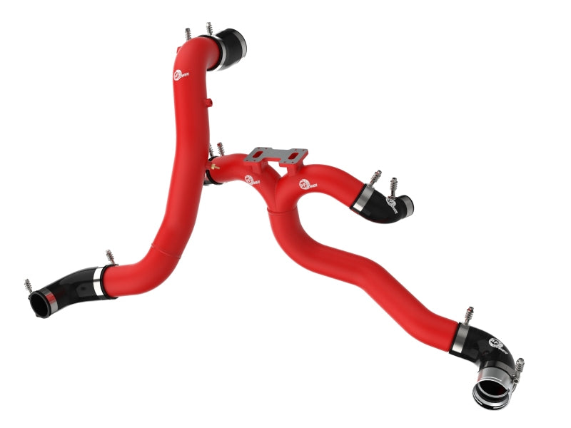 AFE 18-21 Kia Stinger V6-3.3L BladeRunner Alum Hot/Cold Charge Pipe Kit Red AFE 18-21 Kia Stinger V6-3.3L BladeRunner Alum Hot/Cold Charge Pipe Kit Red