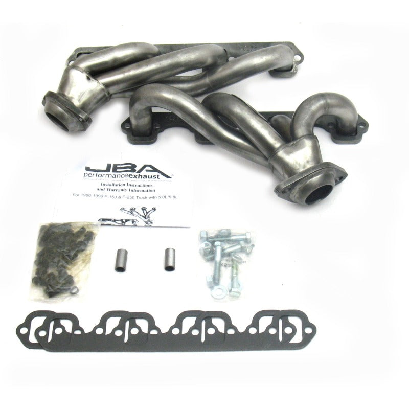 JBA 87-95 Ford F-150 5.0L SBF 1-1/2in Primary Raw 409SS Cat4Ward Header JBA 87-95 Ford F-150 5.0L SBF 1-1/2in Primary Raw 409SS Cat4Ward Header