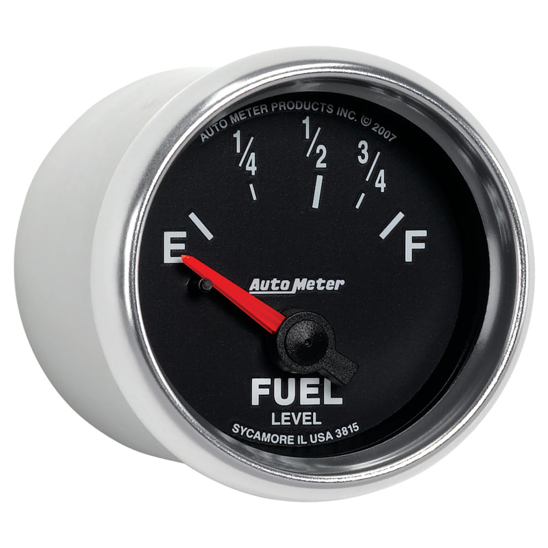 AutoMeter Gauge Fuel Level 2-1/16in. 73 Ohm(e) to 10 Ohm(f) Elec Gs AutoMeter Gauge Fuel Level 2-1/16in. 73 Ohm(e) to 10 Ohm(f) Elec Gs