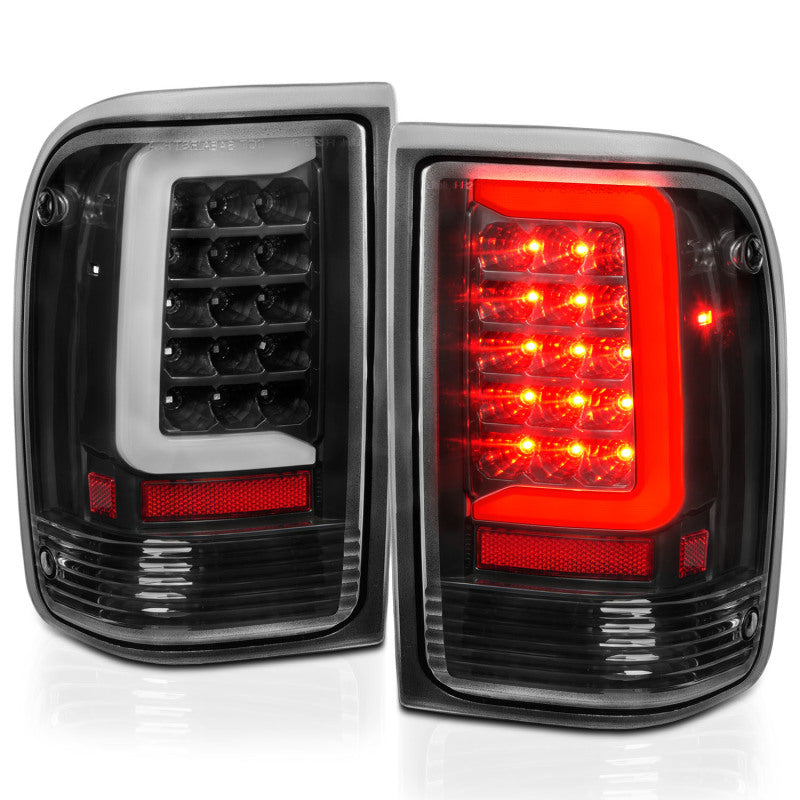 ANZO 1993-1997 Ford  Ranger LED Tail Lights w/ Light Bar Black Housing Clear Lens ANZO 1993-1997 Ford  Ranger LED Tail Lights w/ Light Bar Black Housing Clear Lens