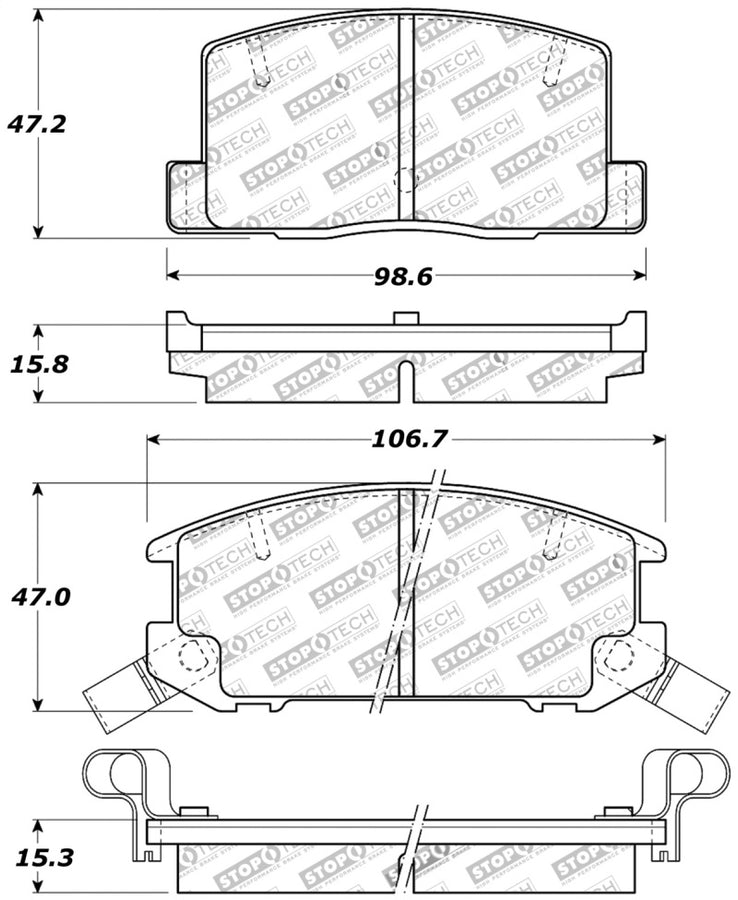 StopTech Performance 1/90-95/00-05 Toyota MR2/Spyder Rear Brake Pads StopTech Performance 1/90-95/00-05 Toyota MR2/Spyder Rear Brake Pads