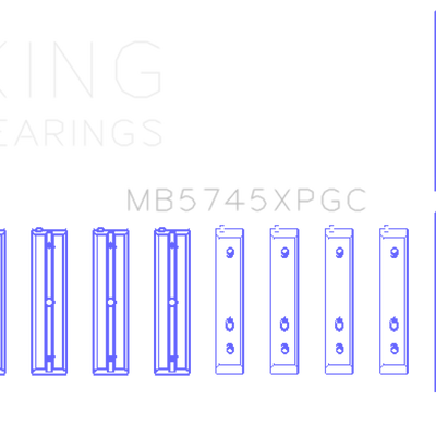 King Engine Bearings Subaru FA20/Toyota 4U-GSE (Size .026) pMaxKote Performance Main Bearing Set