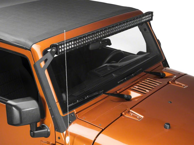 Raxiom 07-18 Jeep Wrangler JK 50-In LED Light Bar Windshield Mount Raxiom 07-18 Jeep Wrangler JK 50-In LED Light Bar Windshield Mount
