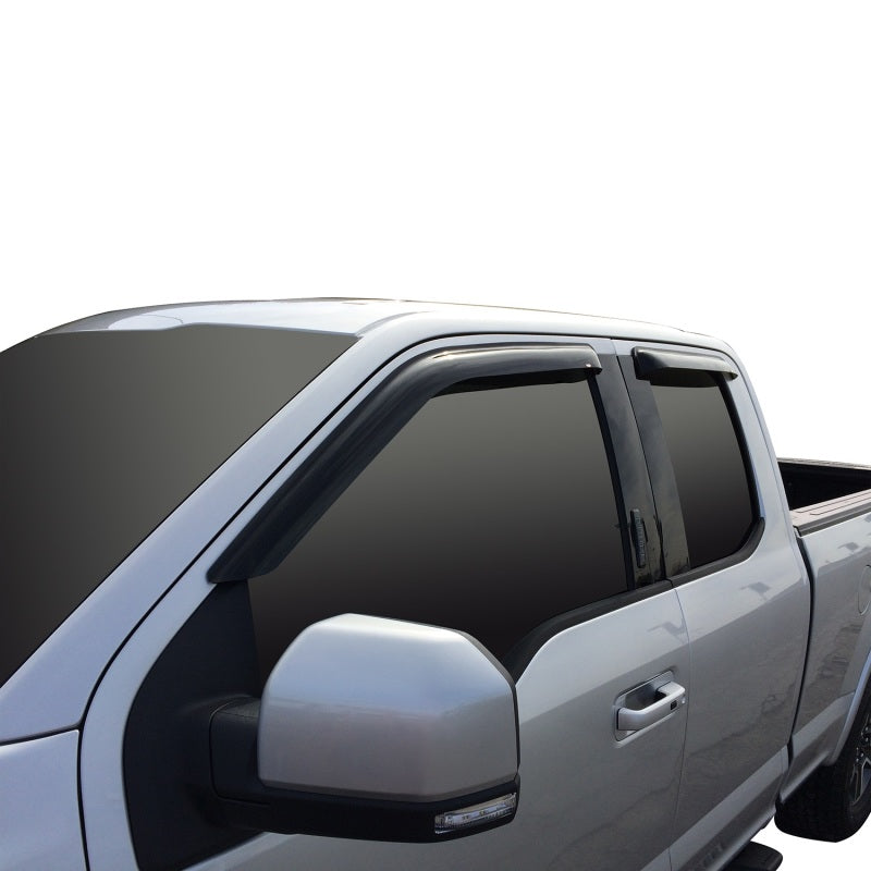 Westin 2015-2018 Ford F-150 SuperCab Wade Slim Wind Deflector 4pc - Smoke Westin 2015-2018 Ford F-150 SuperCab Wade Slim Wind Deflector 4pc - Smoke