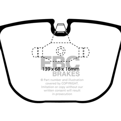 EBC 08-10 BMW M3 4.0 (E90) Yellowstuff Rear Brake Pads