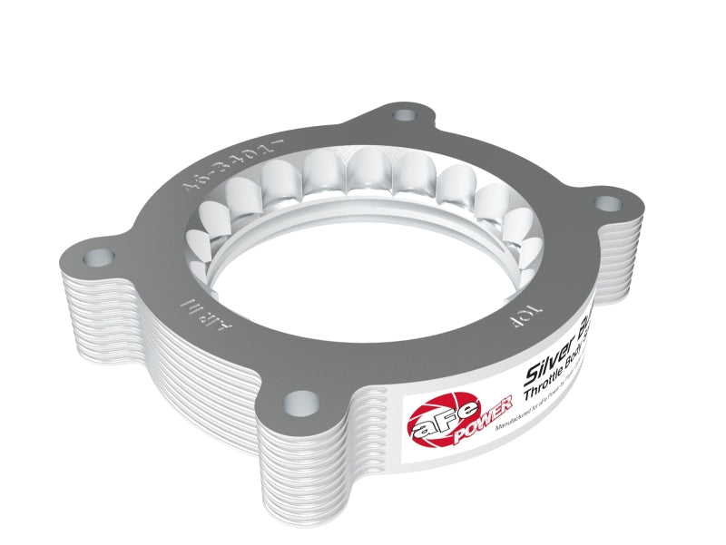 aFe 2020 Vette C8 Silver Bullet Aluminum Throttle Body Spacer Works w/ Factory Intake Only - Silver aFe 2020 Vette C8 Silver Bullet Aluminum Throttle Body Spacer Works w/ Factory Intake Only - Silver