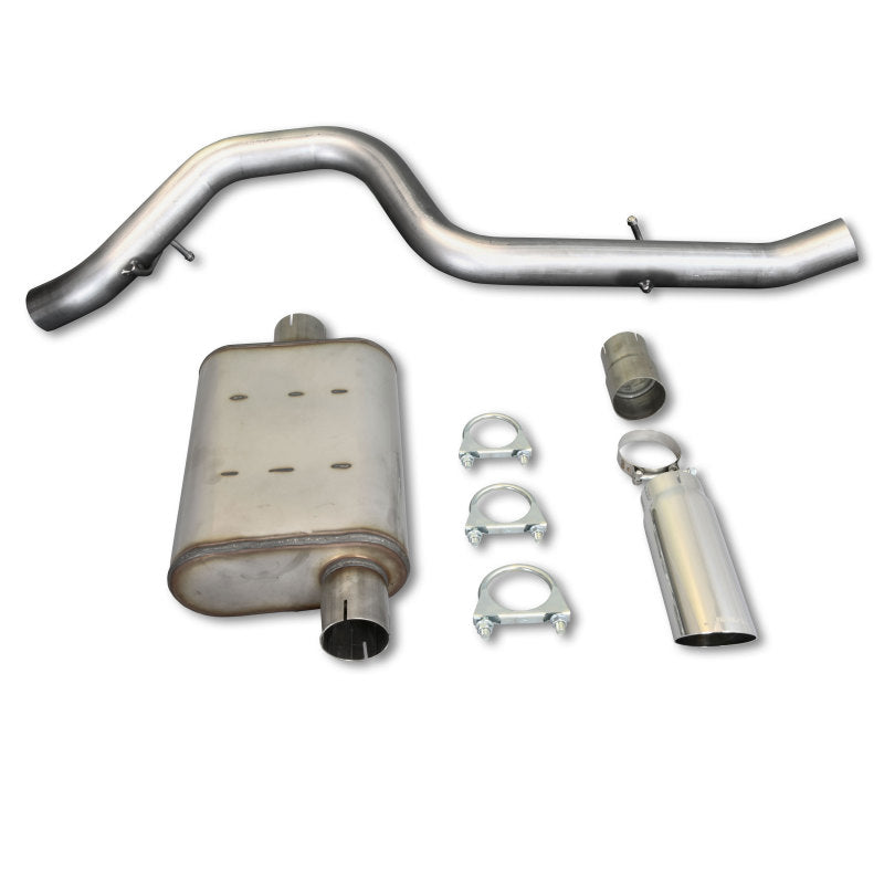 JBA 97-99 Jeep Wrangler TJ 2.5L/4.0L 304SS Single Rear Exit Cat-Back Exhaust JBA 97-99 Jeep Wrangler TJ 2.5L/4.0L 304SS Single Rear Exit Cat-Back Exhaust