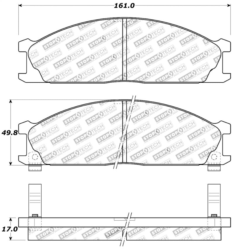 StopTech Sport Brake Pads w/Shims and Hardware - Rear StopTech Sport Brake Pads w/Shims and Hardware - Rear