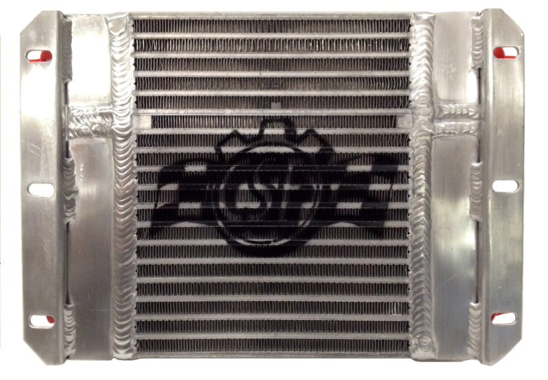 CSF Dual Fluid Bar & Plate HD Oil Cooler w/9in SPAL Fan (1/3 & 2/3 Partition) - 13.8in L x 10in H CSF Dual Fluid Bar & Plate HD Oil Cooler w/9in SPAL Fan (1/3 & 2/3 Partition) - 13.8in L x 10in H