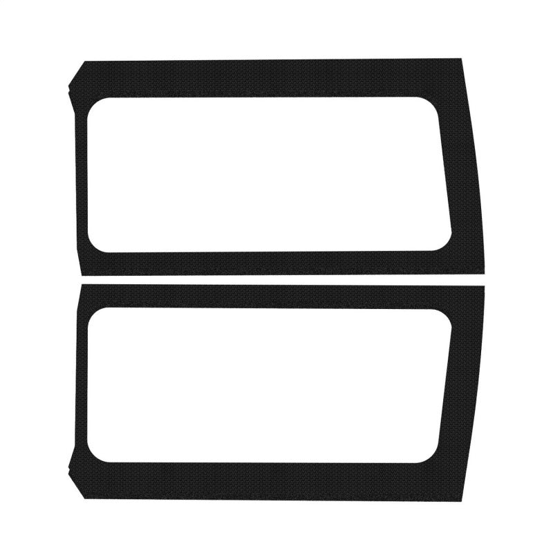 DEI 18-23 Jeep Wrangler JL 2-Door Boom Mat Rear Side Window Trim - 2 Piece - Black DEI 18-23 Jeep Wrangler JL 2-Door Boom Mat Rear Side Window Trim - 2 Piece - Black