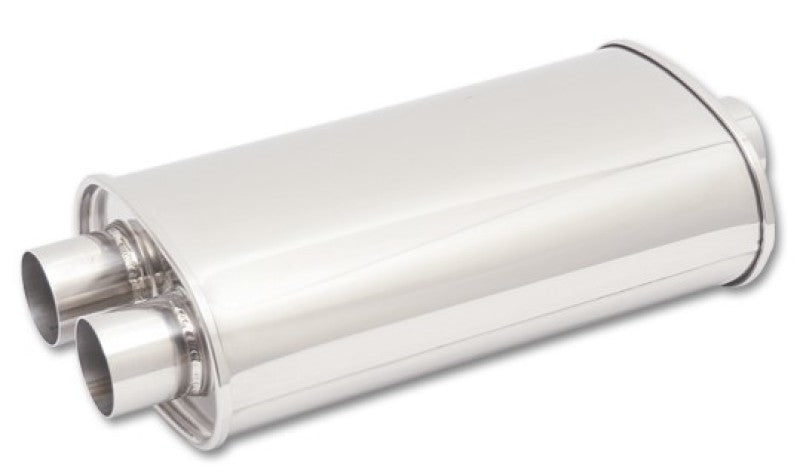 Vibrant StreetPower Oval Muffler 5in x 9in x 15in - 3in inlet/Dual Outlet (Center In - Dual Out) Vibrant StreetPower Oval Muffler 5in x 9in x 15in - 3in inlet/Dual Outlet (Center In - Dual Out)