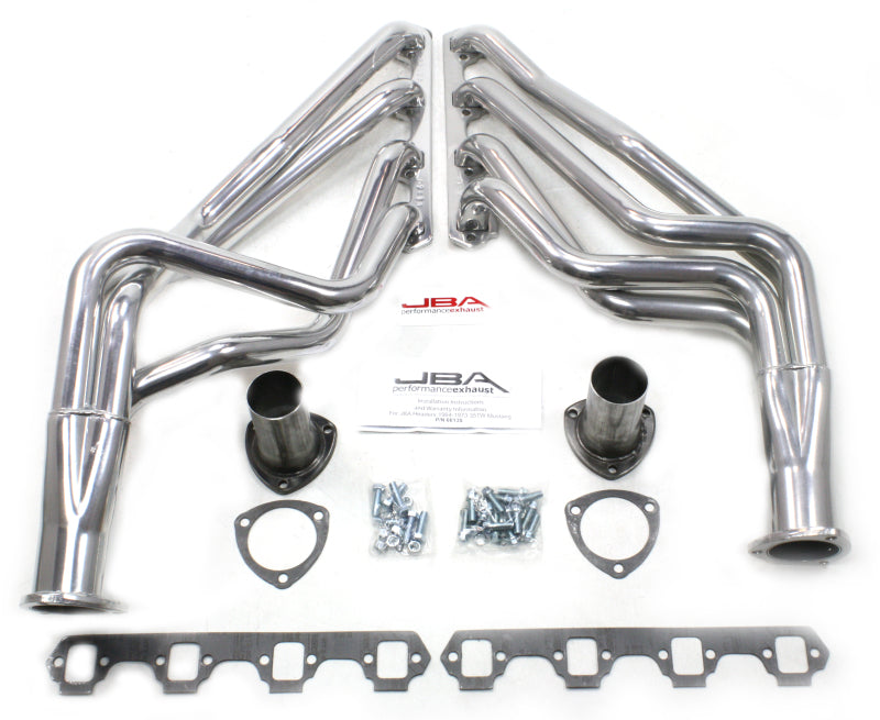 JBA 65-73 Ford Mustang 260-302/71-73 Ford 260-351W SBF 1-5/8in Primary Silver Ctd Long Tube Header JBA 65-73 Ford Mustang 260-302/71-73 Ford 260-351W SBF 1-5/8in Primary Silver Ctd Long Tube Header