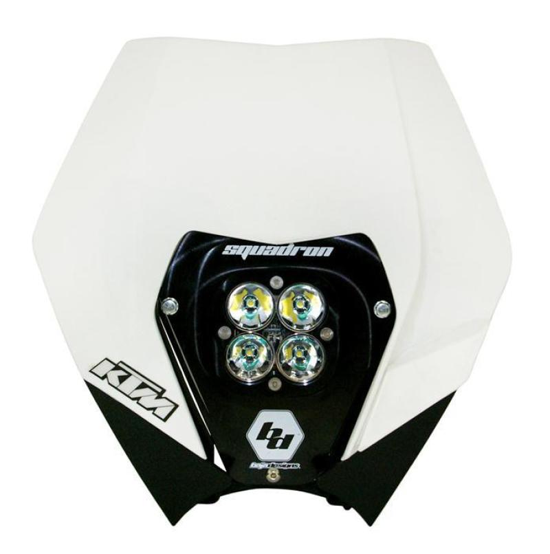 Baja Designs 08-13 KTM Headlight Kit AC w/ Headlight Shell White Squadron Sport Baja Designs 08-13 KTM Headlight Kit AC w/ Headlight Shell White Squadron Sport