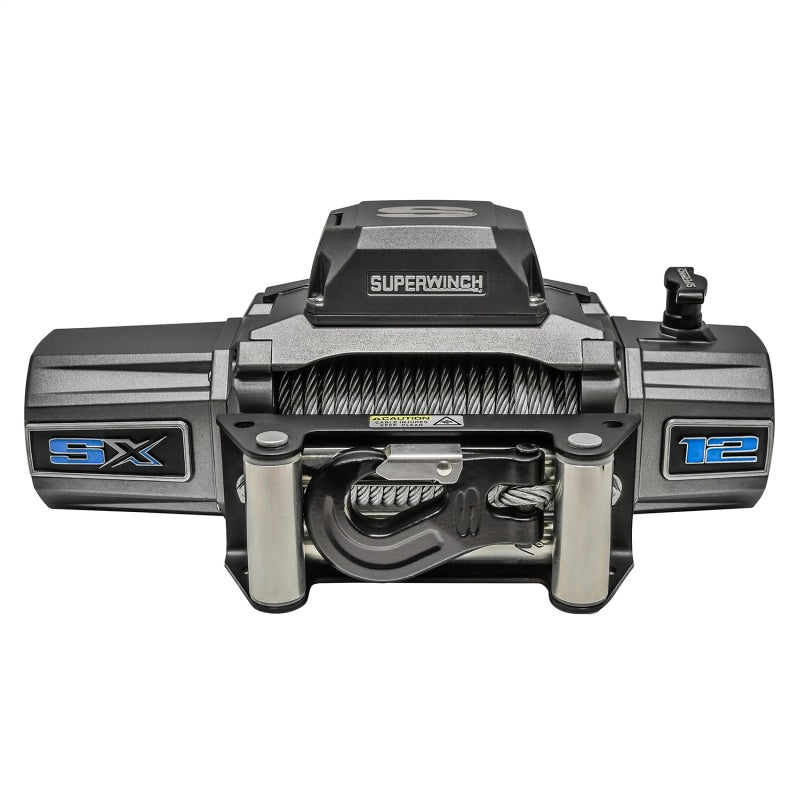 Superwinch 12000 LBS 12V DC 3/8in x 85ft Wire Rope SX 12000 Winch - Graphite Superwinch 12000 LBS 12V DC 3/8in x 85ft Wire Rope SX 12000 Winch - Graphite