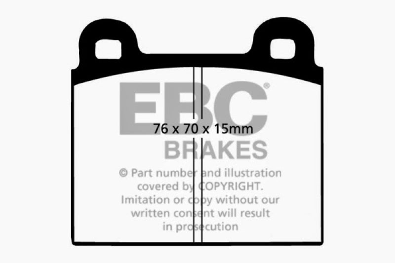 EBC 68-72 Alfa Romeo 1750 1.75 Greenstuff Front Brake Pads EBC 68-72 Alfa Romeo 1750 1.75 Greenstuff Front Brake Pads