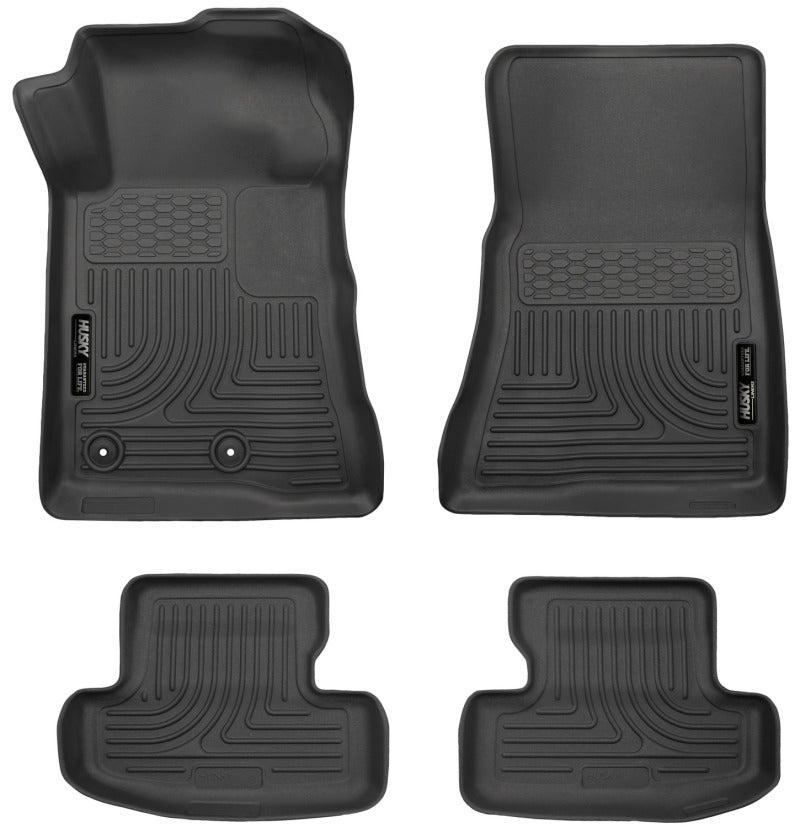 Husky Liners 15-22 Ford Mustang WeatherBeater Black Front & Second Seat Floor Liner Husky Liners 15-22 Ford Mustang WeatherBeater Black Front & Second Seat Floor Liner