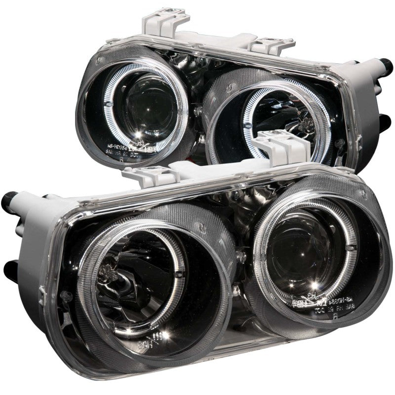 ANZO 1994-1997 Acura Integra Projector Headlights w/ Halo Black ANZO 1994-1997 Acura Integra Projector Headlights w/ Halo Black