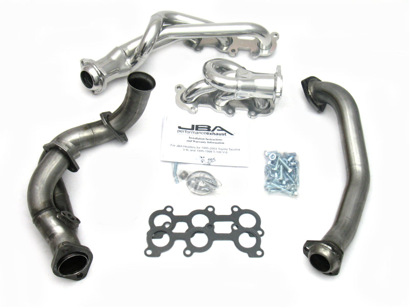 JBA 95-00 Toyota 3.4L V6 w/o EGR 1-1/2in Primary Silver Ctd Cat4Ward Header JBA 95-00 Toyota 3.4L V6 w/o EGR 1-1/2in Primary Silver Ctd Cat4Ward Header