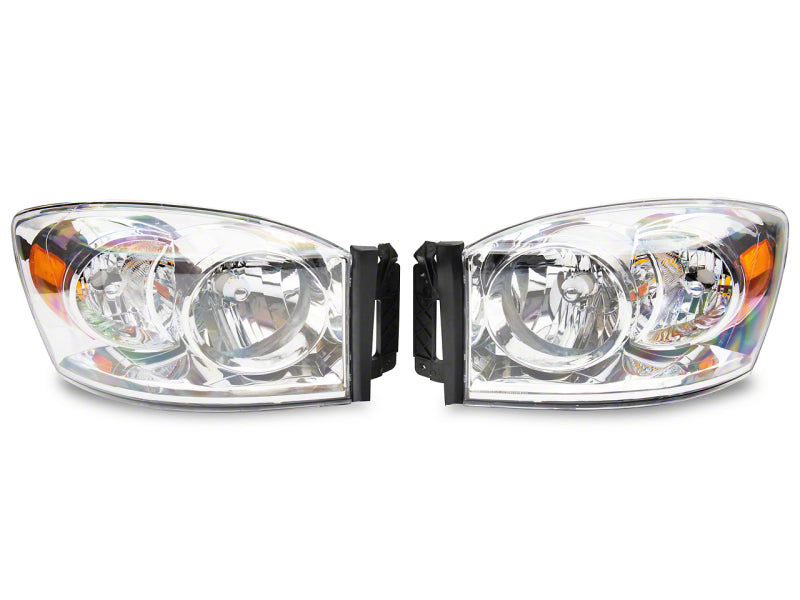 Raxiom 06-08 Dodge RAM 1500 Axial Series OEM Style Rep Headlights- Chrome Housing (Clear Lens) Raxiom 06-08 Dodge RAM 1500 Axial Series OEM Style Rep Headlights- Chrome Housing (Clear Lens)
