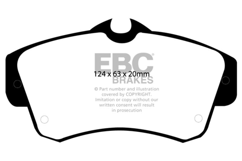 EBC 00-11 Chrysler PT Cruiser 2.4 Redstuff Front Brake Pads EBC 00-11 Chrysler PT Cruiser 2.4 Redstuff Front Brake Pads