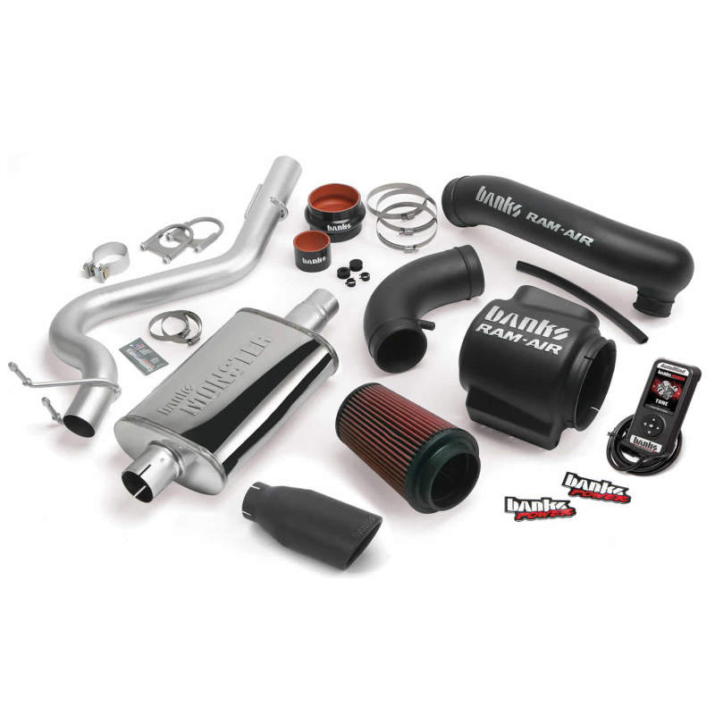 Banks Power 04-06 Jeep 4.0L Wrangler Unlimited Stinger System - SS Single Exhaust w/ Black Tip Banks Power 04-06 Jeep 4.0L Wrangler Unlimited Stinger System - SS Single Exhaust w/ Black Tip