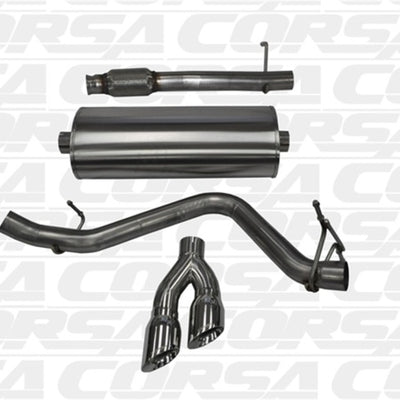 Corsa 14-19 GMC Sierra/Chevy Silv 1500 Reg. Cab/Long Bed 5.3L V8 Polished  Single Side CB Exhaust