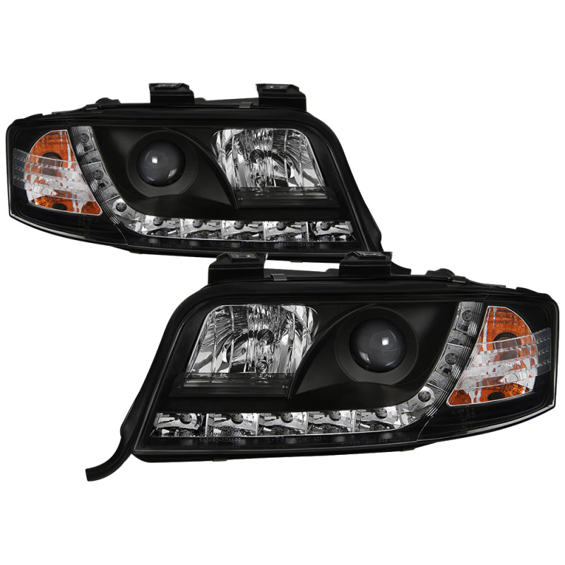 Spyder Audi A6 02-04 Projector Headlights Halogen Model Only - DRL Black PRO-YD-ADA601-DRL-BK Spyder Audi A6 02-04 Projector Headlights Halogen Model Only - DRL Black PRO-YD-ADA601-DRL-BK