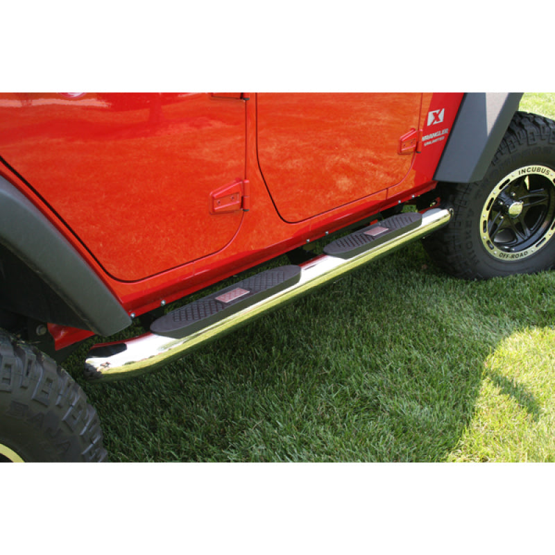 Rugged Ridge 4in Round Step SS 07-18 Jeep Wrangler Unlimited JK Rugged Ridge 4in Round Step SS 07-18 Jeep Wrangler Unlimited JK