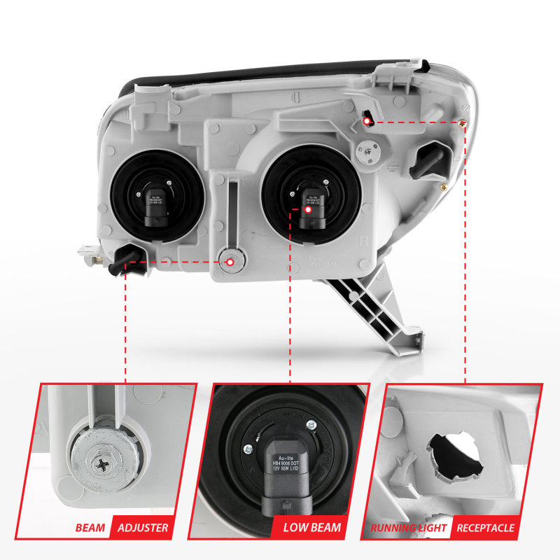 ANZO 2003-2005 Toyota 4Runner Crystal Headlights Black ANZO 2003-2005 Toyota 4Runner Crystal Headlights Black