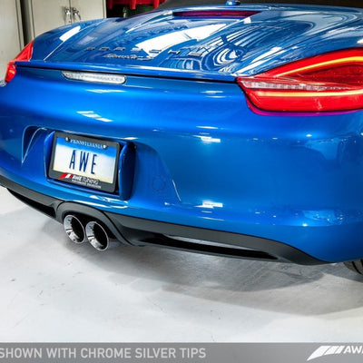 AWE Tuning Porsche 981 Performance Exhaust System - w/Chrome Silver Tips