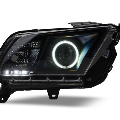 Raxiom 10-12 Ford Mustang w/ Headlights CCFL Halo Projector Headlights- Black Housing (Clear Lens)