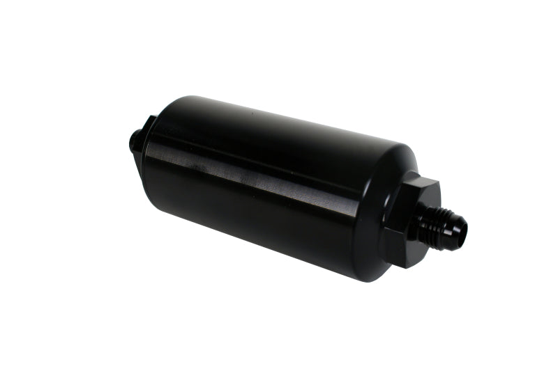 Aeromotive In-Line Filter - (AN-6 Male) 10 Micron Microglass Element Bright Dip Black Finish Aeromotive In-Line Filter - (AN-6 Male) 10 Micron Microglass Element Bright Dip Black Finish