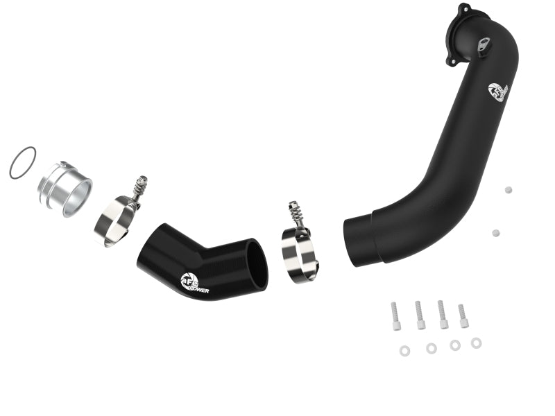 aFe BladeRunner Black 2-3/4in Aluminum Charge Pipe 2021 Toyota Supra GR (A90) I4-2.0L (t) B48 aFe BladeRunner Black 2-3/4in Aluminum Charge Pipe 2021 Toyota Supra GR (A90) I4-2.0L (t) B48