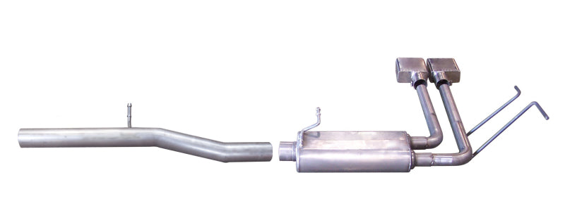 Gibson 10-13 Chevrolet Silverado 1500 LS 4.8L 2.5in Cat-Back Super Truck Exhaust - Aluminized Gibson 10-13 Chevrolet Silverado 1500 LS 4.8L 2.5in Cat-Back Super Truck Exhaust - Aluminized