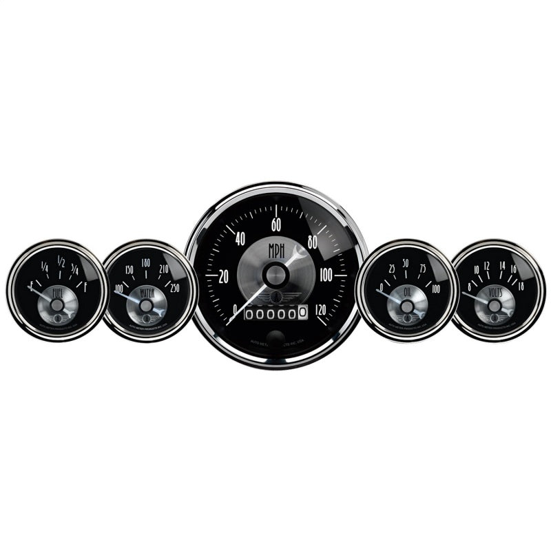 Autometer Prestige Series Black Diamond 3-3/8in Electric Speedometer 2-1/16in Elecrtric Oil Pressure Autometer Prestige Series Black Diamond 3-3/8in Electric Speedometer 2-1/16in Elecrtric Oil Pressure