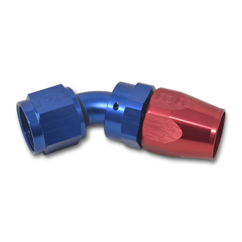 Russell Performance -4 AN Red/Blue 45 Degree Full Flow Hose End Russell Performance -4 AN Red/Blue 45 Degree Full Flow Hose End