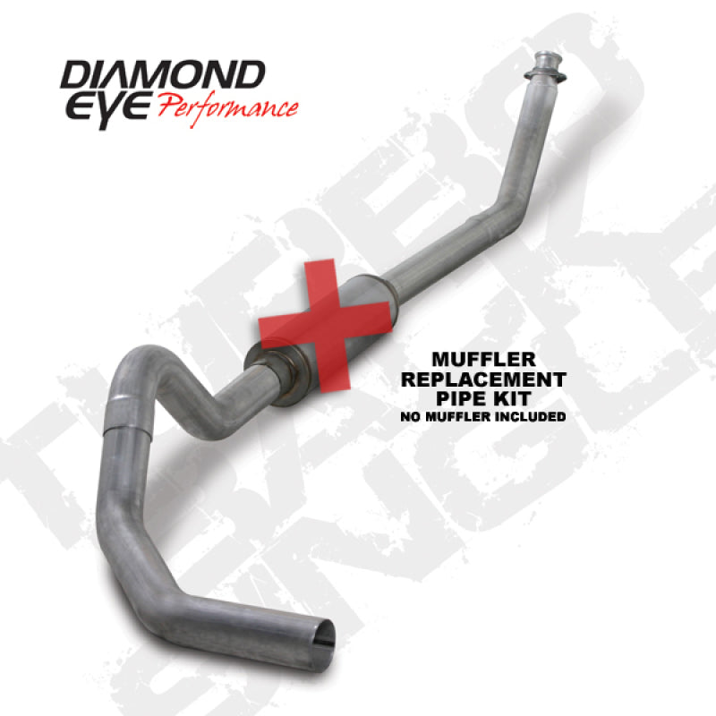 Diamond Eye KIT 4in TB MFLR RPLCMENT PIPE SGL AL: 98.5 - 02 DODGE CUMMINS 5.9L Diamond Eye KIT 4in TB MFLR RPLCMENT PIPE SGL AL: 98.5 - 02 DODGE CUMMINS 5.9L