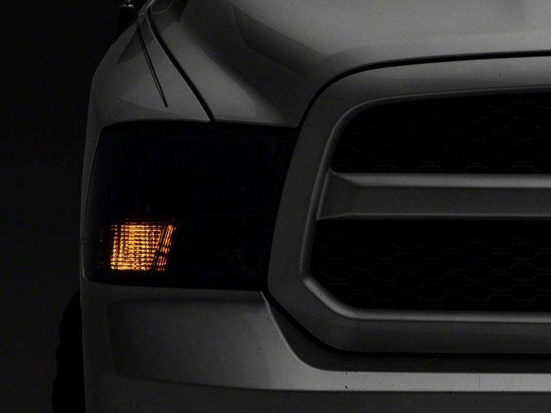 Raxiom 09-18 Dodge RAM 1500 Axial OEM Rep Headlights w/ Dual Bulb- Chrome Housing (Smoked Lens ) Raxiom 09-18 Dodge RAM 1500 Axial OEM Rep Headlights w/ Dual Bulb- Chrome Housing (Smoked Lens )