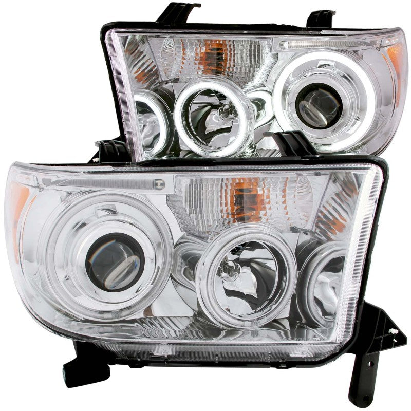 ANZO 2007-2013 Toyota Tundra Projector Headlights w/ Halo Chrome (CCFL) ANZO 2007-2013 Toyota Tundra Projector Headlights w/ Halo Chrome (CCFL)