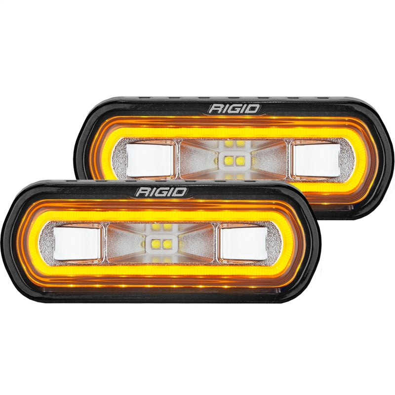 Rigid Industries SR-L Series Surface Mount LED Spreader Pair w/ Amber Halo - Universal Rigid Industries SR-L Series Surface Mount LED Spreader Pair w/ Amber Halo - Universal