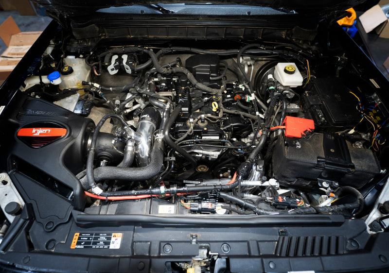 Injen 21-23 Ford Bronco L4-2.3L Turbo EcoBoost SES Intercooler Pipes Wrinkle Red Injen 21-23 Ford Bronco L4-2.3L Turbo EcoBoost SES Intercooler Pipes Wrinkle Red