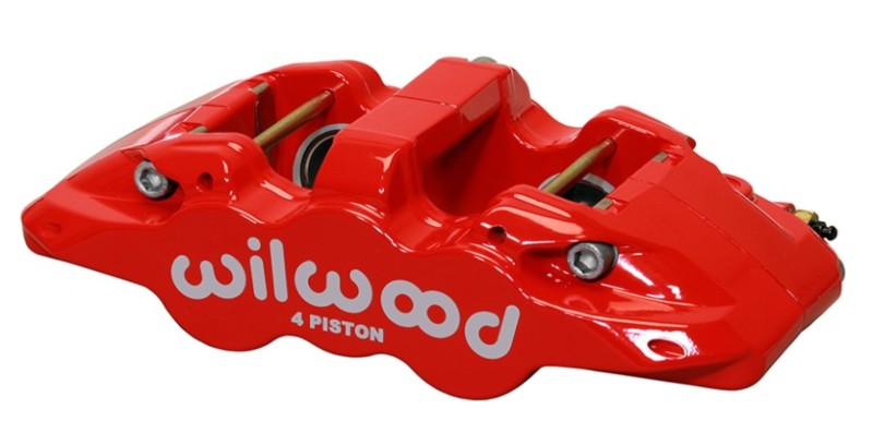 Wilwood Caliper-Aero4 - Red 1.12/1.12in Pistons 0.81in Disc Wilwood Caliper-Aero4 - Red 1.12/1.12in Pistons 0.81in Disc