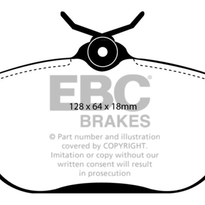 EBC 91-93 Volvo 740 2.3 (ABS) (Girling) Redstuff Front Brake Pads