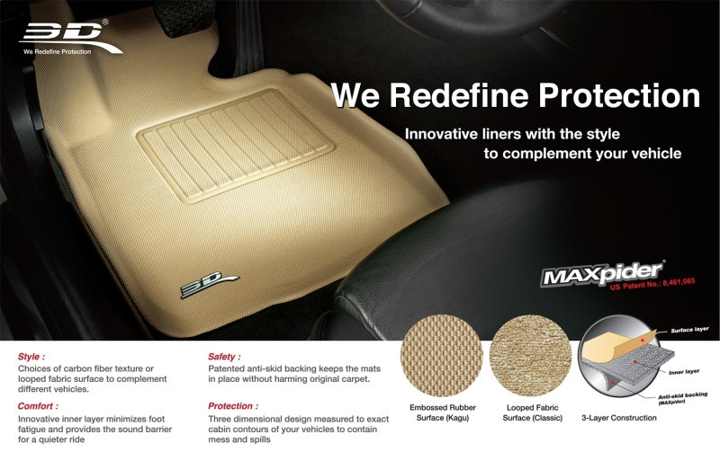 3D MAXpider 2016-2021 Honda Pilot Cross Fold (Behind 2nd Row) Kagu Cargo Liner - Black 3D MAXpider 2016-2021 Honda Pilot Cross Fold (Behind 2nd Row) Kagu Cargo Liner - Black