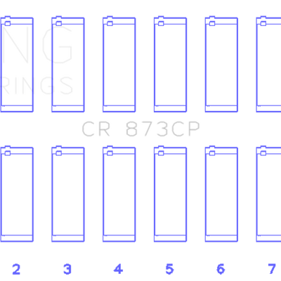 King Engine Bearings GM 379/395 16V (Size .026) Connecting Rod Bearings (Set of 8)