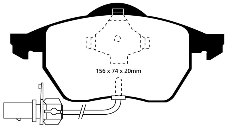 EBC 99-01 Audi A4 1.8 Turbo (B5) Redstuff Front Brake Pads EBC 99-01 Audi A4 1.8 Turbo (B5) Redstuff Front Brake Pads