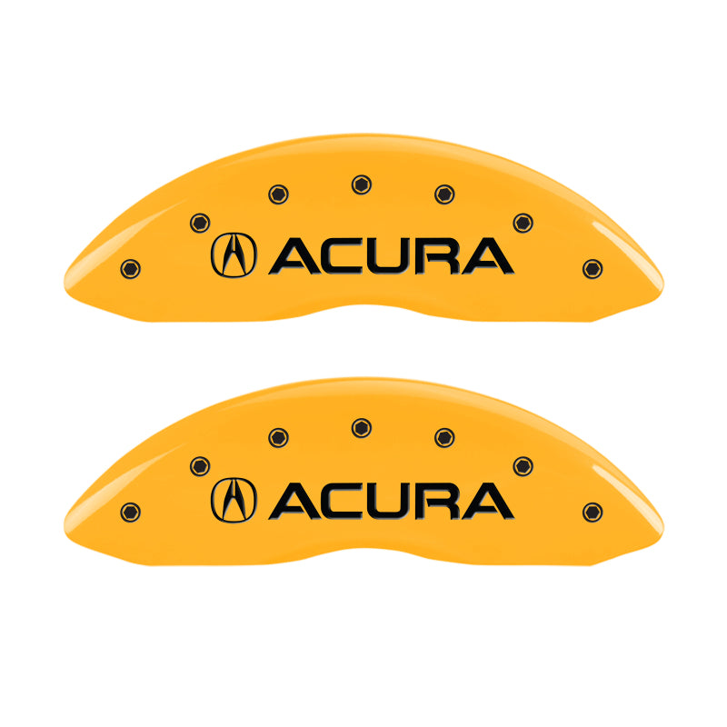 MGP 4 Caliper Covers Engraved Front & Rear Acura Yellow finish black ch MGP 4 Caliper Covers Engraved Front & Rear Acura Yellow finish black ch