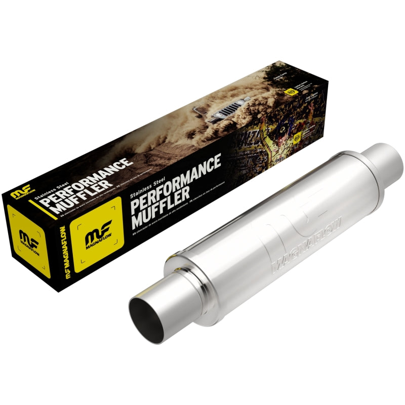MagnaFlow Muffler Mag SS 14X4X4 2.5X2.5 MagnaFlow Muffler Mag SS 14X4X4 2.5X2.5