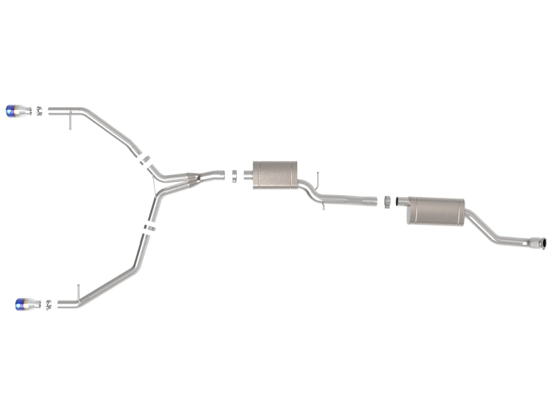 afe MACH Force-Xp 13-16 Audi Allroad L4 SS Cat-Back Exhaust w/ Blue Flame Tips afe MACH Force-Xp 13-16 Audi Allroad L4 SS Cat-Back Exhaust w/ Blue Flame Tips