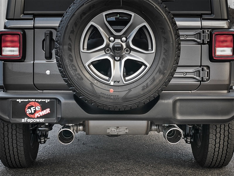 aFe Rebel Series 2.5in 409 SS Axle-Back Exhaust w/ Polished Tips 2018+ Jeep Wrangler (JL) V6 3.6L aFe Rebel Series 2.5in 409 SS Axle-Back Exhaust w/ Polished Tips 2018+ Jeep Wrangler (JL) V6 3.6L